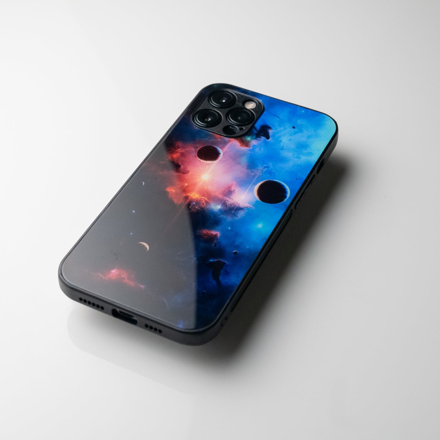 Space glass iPhone case